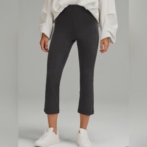 lululemon athletica Black Cropped Ribbed Ankle Pants
